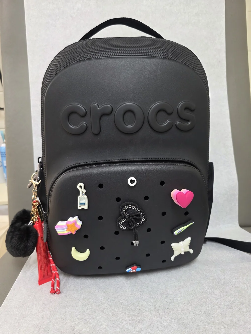 Crocs Black Large Backpack with Jibbitz Charms
